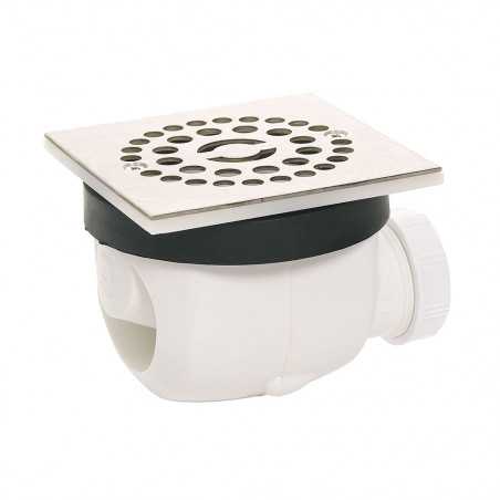 Bonde twisto d90 grille carree inox brosse classic
