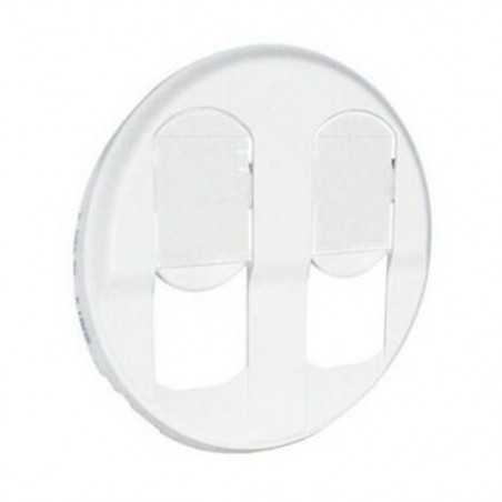 Enjoliveur Blanc prise rj45 double*