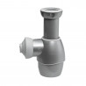 Siphon lavabo évier tout en un gris métal sac