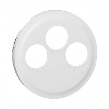 Enjoliveur blanc prise TV-RD-SAT