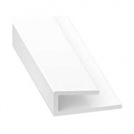 Profilé finition 10x6x14mm PVC blanc 1M