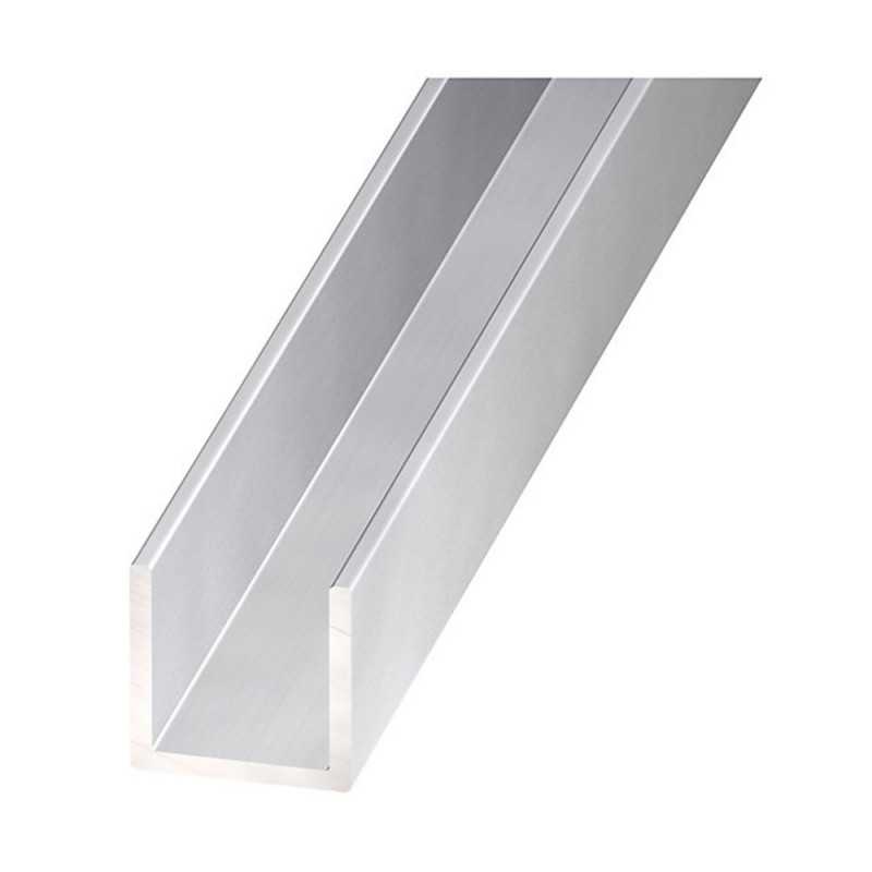 Profilé U 15x15x15x15mm 2Malu anodisé. incoloreuc5