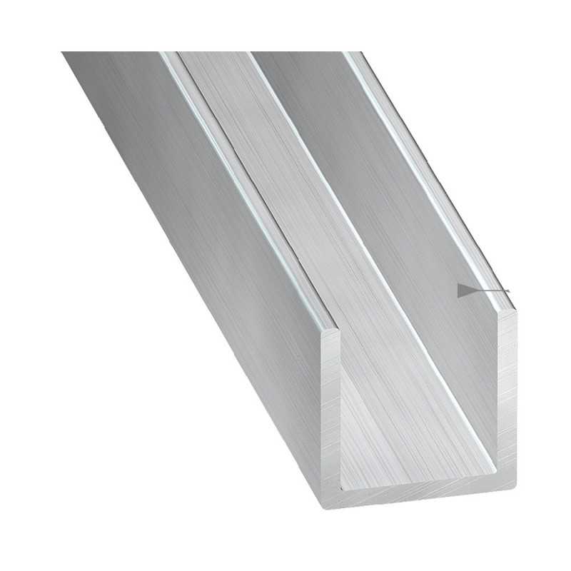 Profilé 20x20 U 2M alu brut