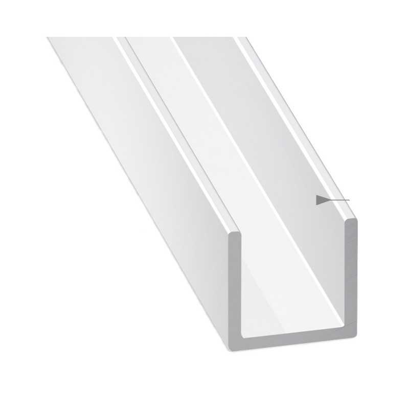 Profilé U 15x15x15x15mm 2M alu laqué blanc uc5