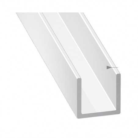 Profilé U 15x15x15x15mm 2M alu laqué blanc uc5