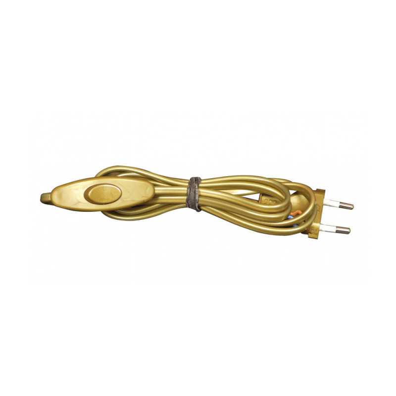 Interrupteur à bascule avec Cordon H03VVH-2FetFICHE 1M50 OR uv3