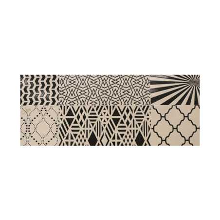 Carrelage mural20x60cmCamaleonto mix negro dec