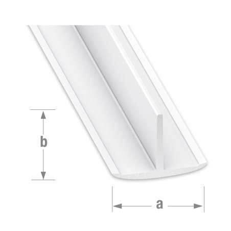 Profilé dassemblage T 25x18 PVC blanc 1M
