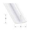 Profilé dassemblage T 25x18 PVC blanc 1M