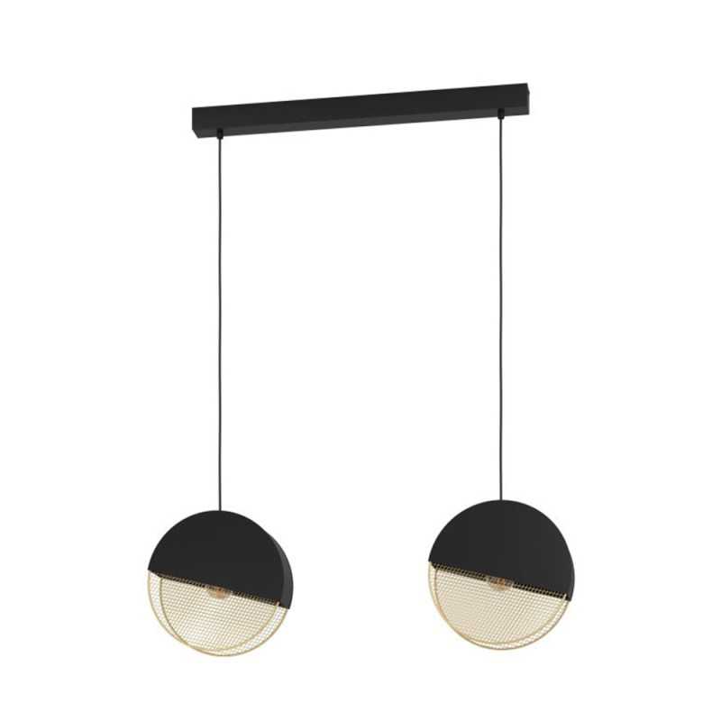 Suspensionnoir-doré 2X E27MUMBLES40W H110