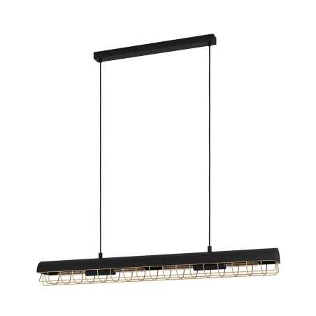 Suspension noir brasse 4XE27 ALFONSINE40w maxe h1100 l1160