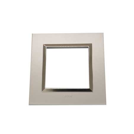 Plaque Bella 43 carré argent opaque +cadre 2 MOD