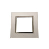 Plaque Bella 43 carré argent opaque +cadre 2 MOD