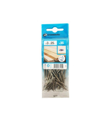 Lot de 35 Vis Inox Tête Fraisée Standers Diam.3 Mm X L.25 Mm