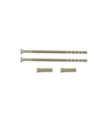 Lot de 2 Vis Et 2 Douilles Acier NickelÃ© L.9 X L.0.7