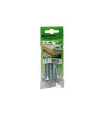 Lot de 6 Vis Acier Tête Fraisée Standers Diam.6 Mm X L.60 Mm