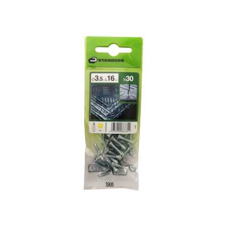 Lot de 30 Vis autoperceuse Acier Tête Fraisée Phillips Standers X L.16 Mm