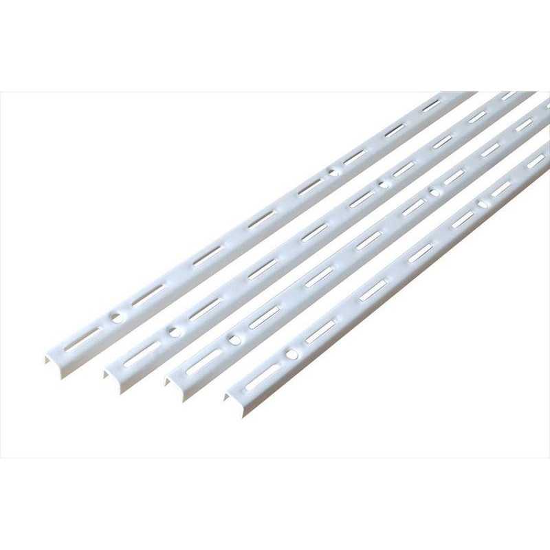 Lot de 4 crémaillères simples acier H.100 cm entraxe 50 mm