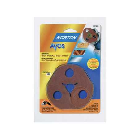 Lot de 3 Disques Abrasifs Norton 115 Mm Grains 80