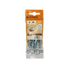 Lot de 12 boulons tête cylindrique acier Zingué L.30 X diam.5 mm