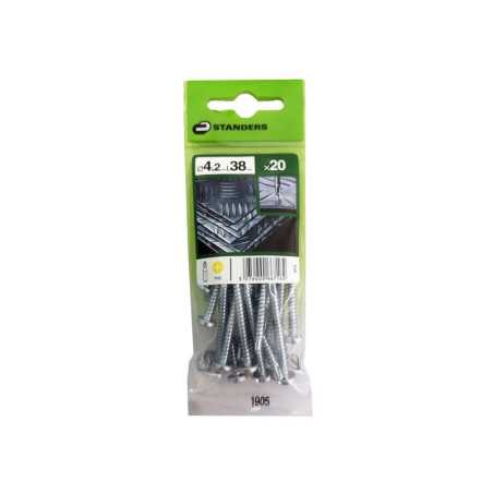Lot de 20 Vis autoperceuse Acier tête Fraisée Phillips Standers X L.38 Mm