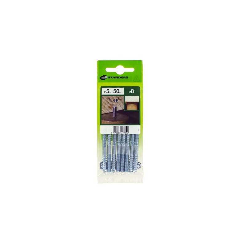 Lot de 8 Vis Acier Standers X L.50 Mm