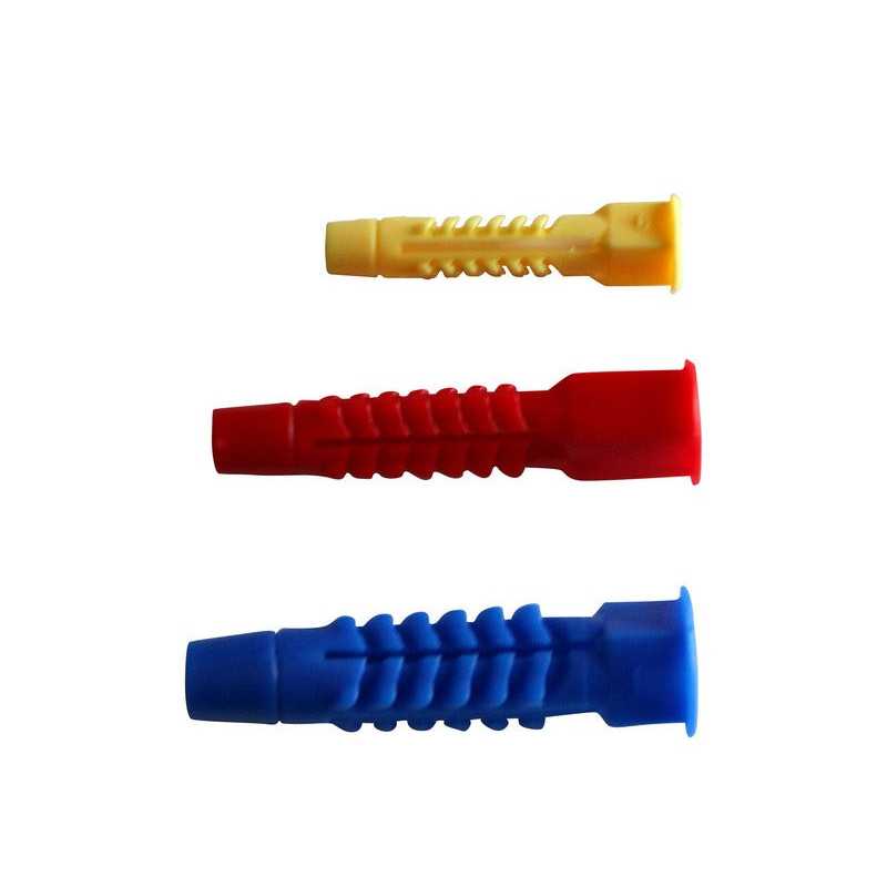 Assortiment de 140 chevilles polypropylÃ¨nesdiam. 6 8 et 10 x L. 40.5 mm