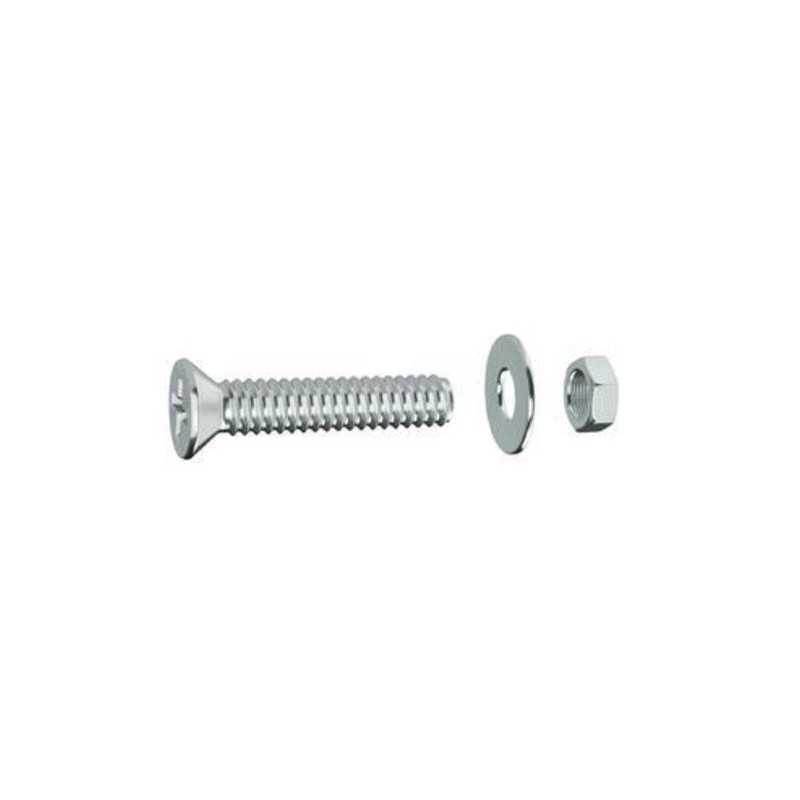 Lot de 15 Boulons Tête Autofraisée Plate Acier Zingué L.20 X Diam.5 Mm Standers