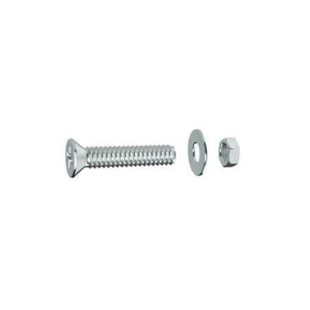Lot de 15 Boulons Tête Autofraisée Plate Acier Zingué L.20 X Diam.5 Mm Standers