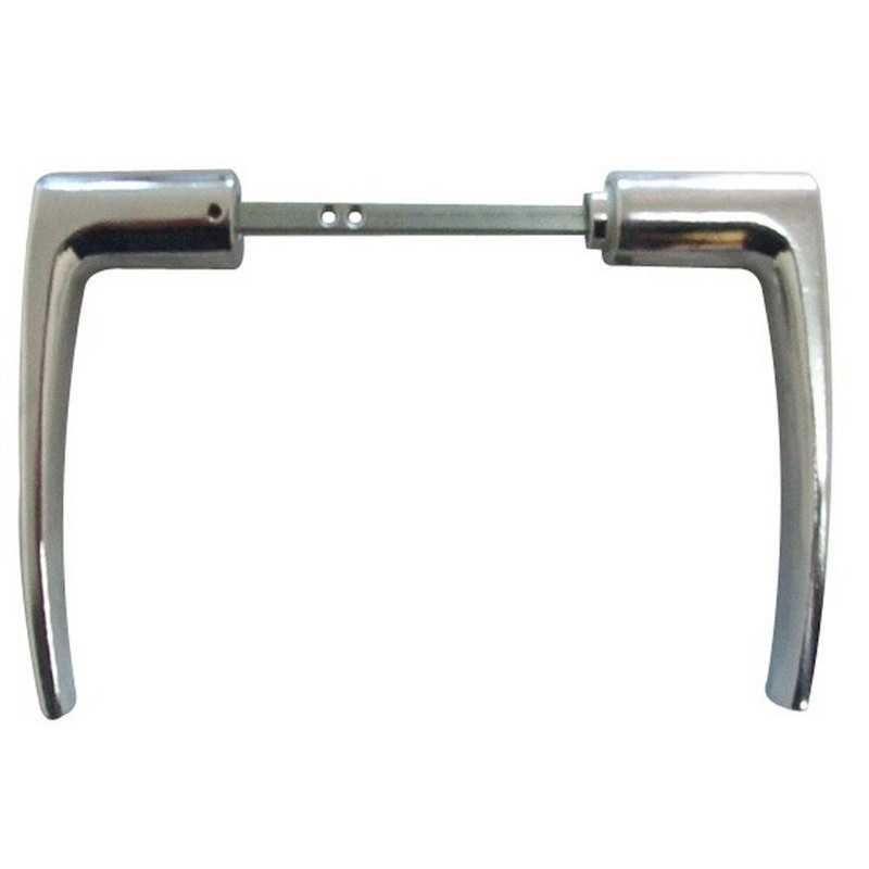 Lot de 2 Béquilles Aluminium Chromé L.116 X L.2 X H.22 Cm