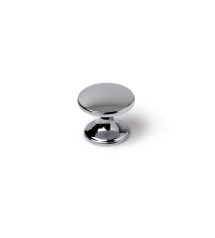 Lot de 4 Boutons De Meuble Rond Zamak Chromé H.27 X L.33 X P.33 Mm