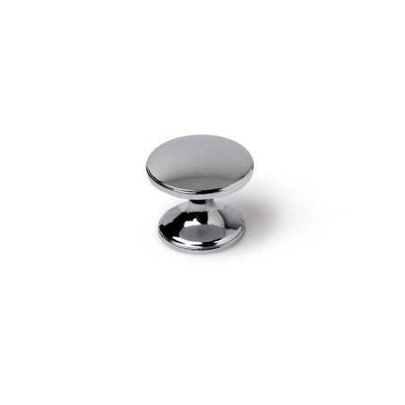 Lot de 4 Boutons De Meuble Rond Zamak Chromé H.27 X L.33 X P.33 Mm