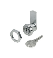 Serrure de meuble acier à encastrer de 10 à 30 Mm réversible