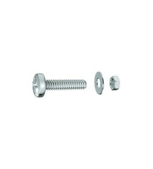 Lot de 25 Boulons Tête Cylindrique Acier Zingué L.16 X Diam.4 Mm Standers