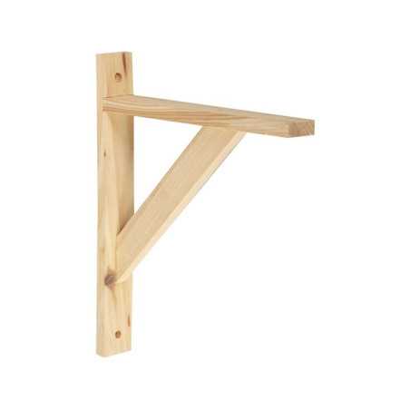 Equerre Solo Bois Brut Naturel H.23 X P.28 Cm