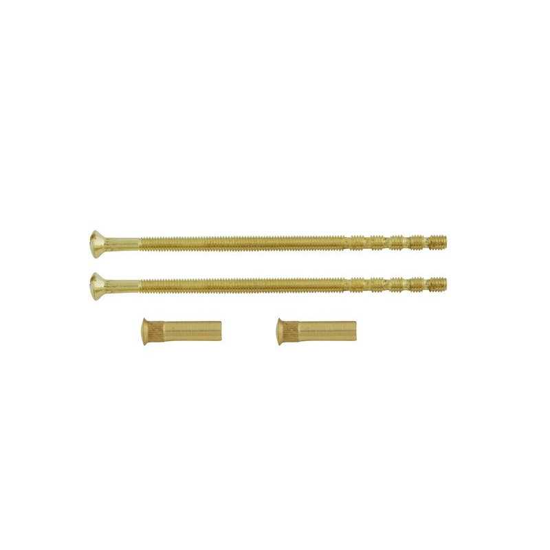 Lot de 2 Vis Et 2 Douilles Acier Laitonné L.9 X L.0.7