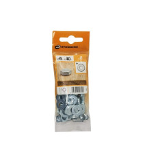 Lot de 8 Boulons Tête 6 Pans Acier Zingué L.40 Standers