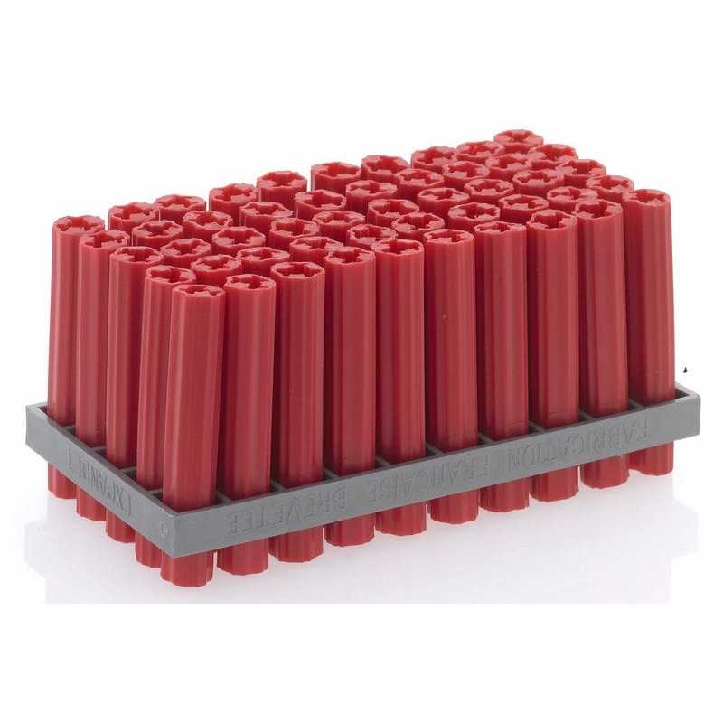 Lot de 50 Chevilles à Visser Grille Red Head Diam.6 X L.35 Mm