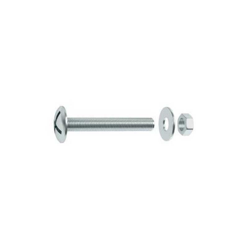 Lot de 15 boulons tête ronde acier zingué L.30 X Diam.4 Mm Standers
