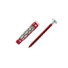 Lot de 12 Chevilles Et Vis Couleur Red Head Diam.6 Mm X L.37 Mm