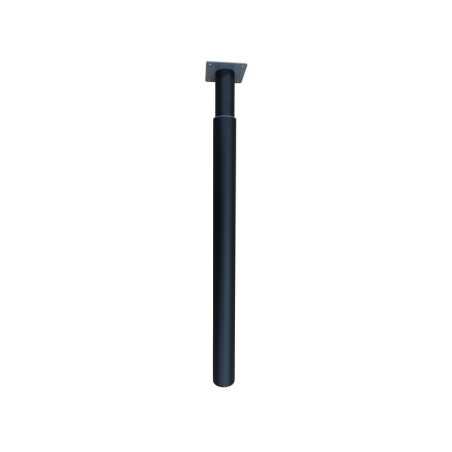 Pied dappoint plan de travail ou bar noir diamètre 6cm hauteur 70 à 110cm
