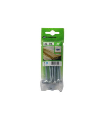 Lot de 8 Vis Acier Tête Fraisée Standers Diam.5 Mm X L.70 Mm