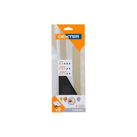 Lot de 2 Grilles Abrasives Dexter Pour Ponceuse De Mur Grains 120