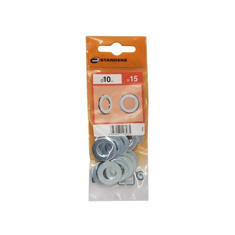 Rondelles Acier Carbone Zingué Diam.10.5 Mm Standers