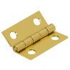 Lot de 2 Charnières Universelles Laiton Pour Meuble L.25 X L.19 Mm