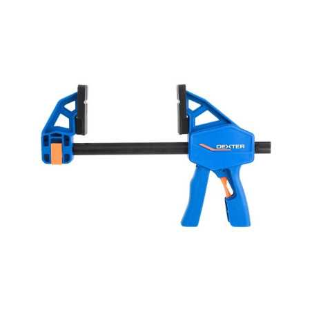 Lot de 2 serre-joints 1 main DEXTER 150 mm + accessoires multi-usages