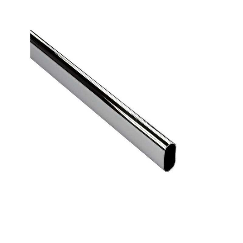 Barre de penderie gris H.3 x l.150 x P.1.5 cm
