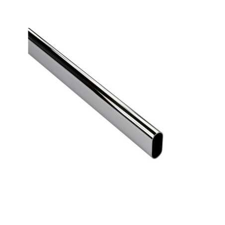 Barre de penderie gris H.3 x l.150 x P.1.5 cm