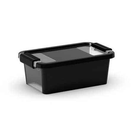 Boîte kis en plastique Noir L.16 X P.26.5 X H.10 cm