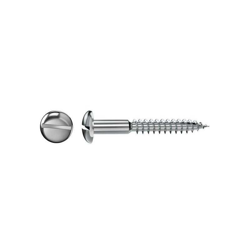 Lot de 6 Vis Acier Tête Ronde Standers Diam.6 Mm X L.60 Mm
